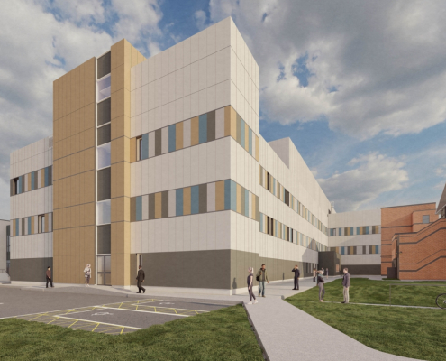 Architects rendering of the new Frimley Park Hospital