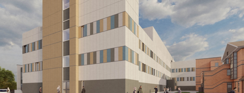 Architects rendering of the new Frimley Park Hospital